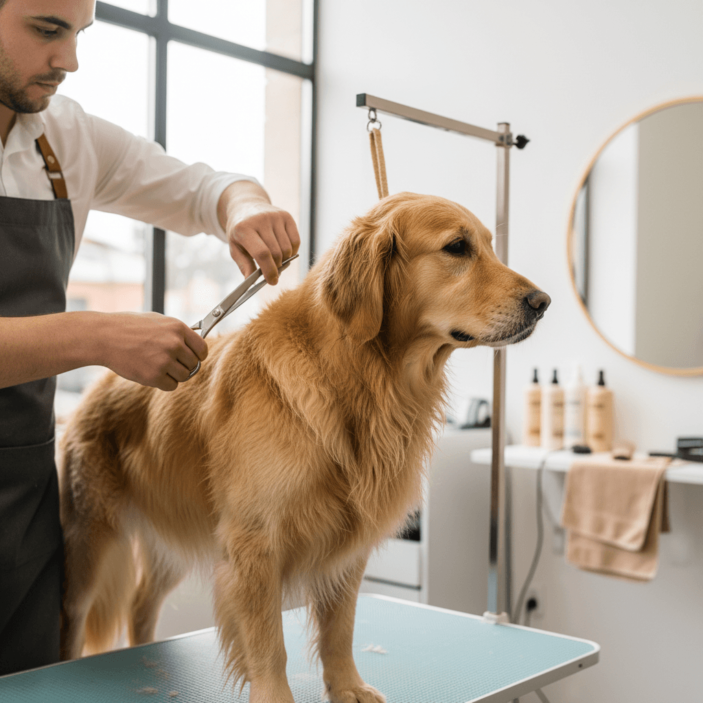 Scruffy dog before its grooming appointment
